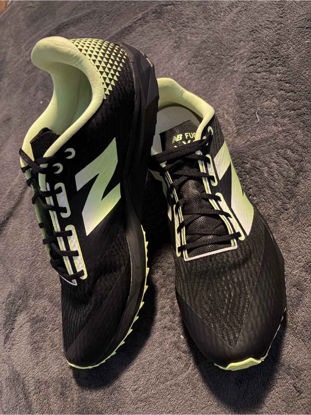 New Balance Black & Neon Yellow Athletic Running Shoes